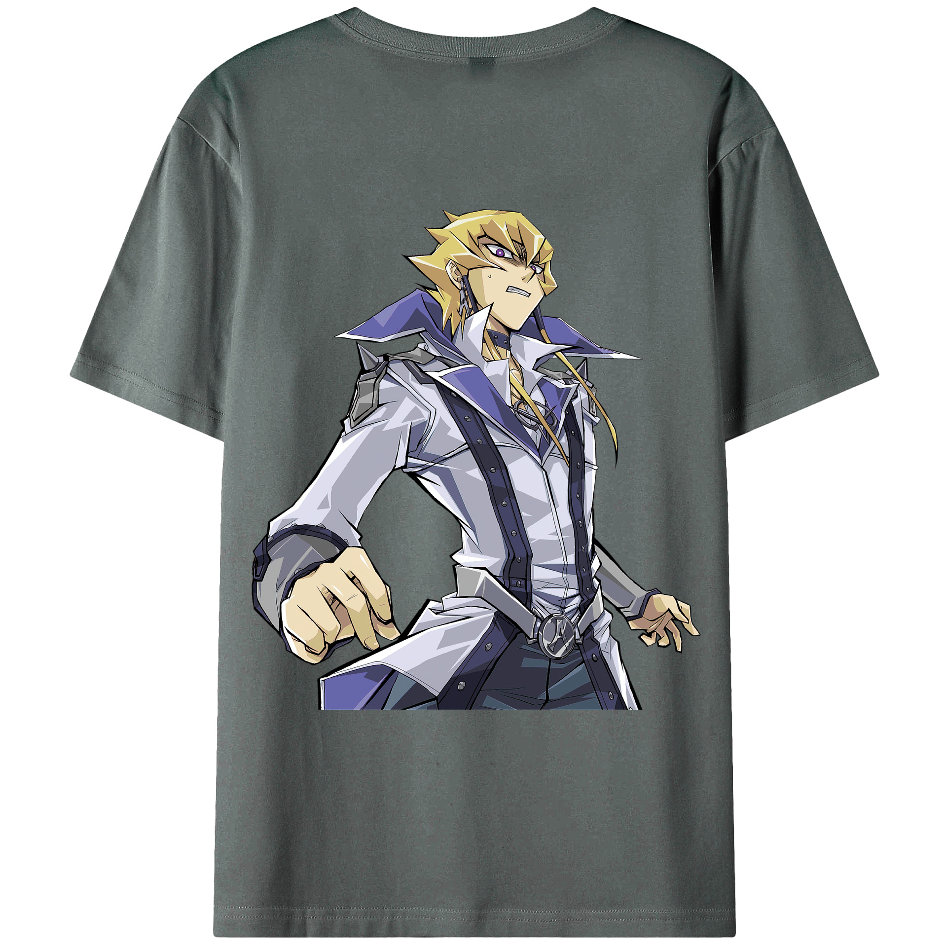 （画像用） 遊☆戯☆王 Yu-Gi-Oh! 綿100％ メンズ半袖Tシャツ（バックプリント） 通気性
